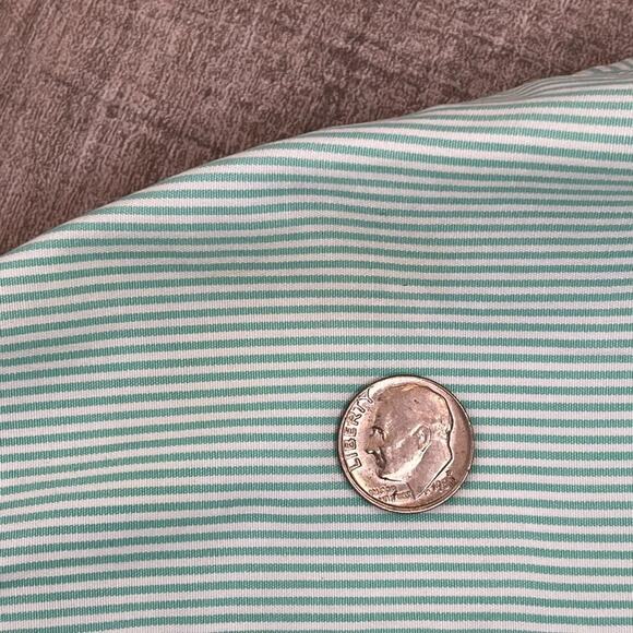 J. Crew Oversized Secret Wash Banker Stripe Button Down Shirt Green - Picture 12 of 13